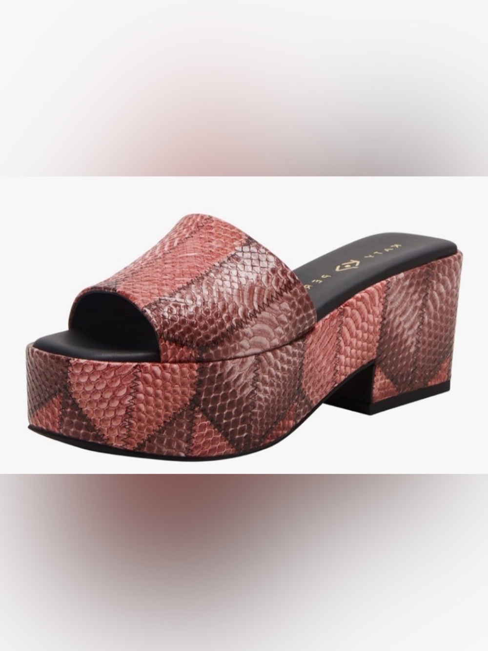 Katy Perry Ginger Snake Print Platform Slide Sandal: Size 38 (8)